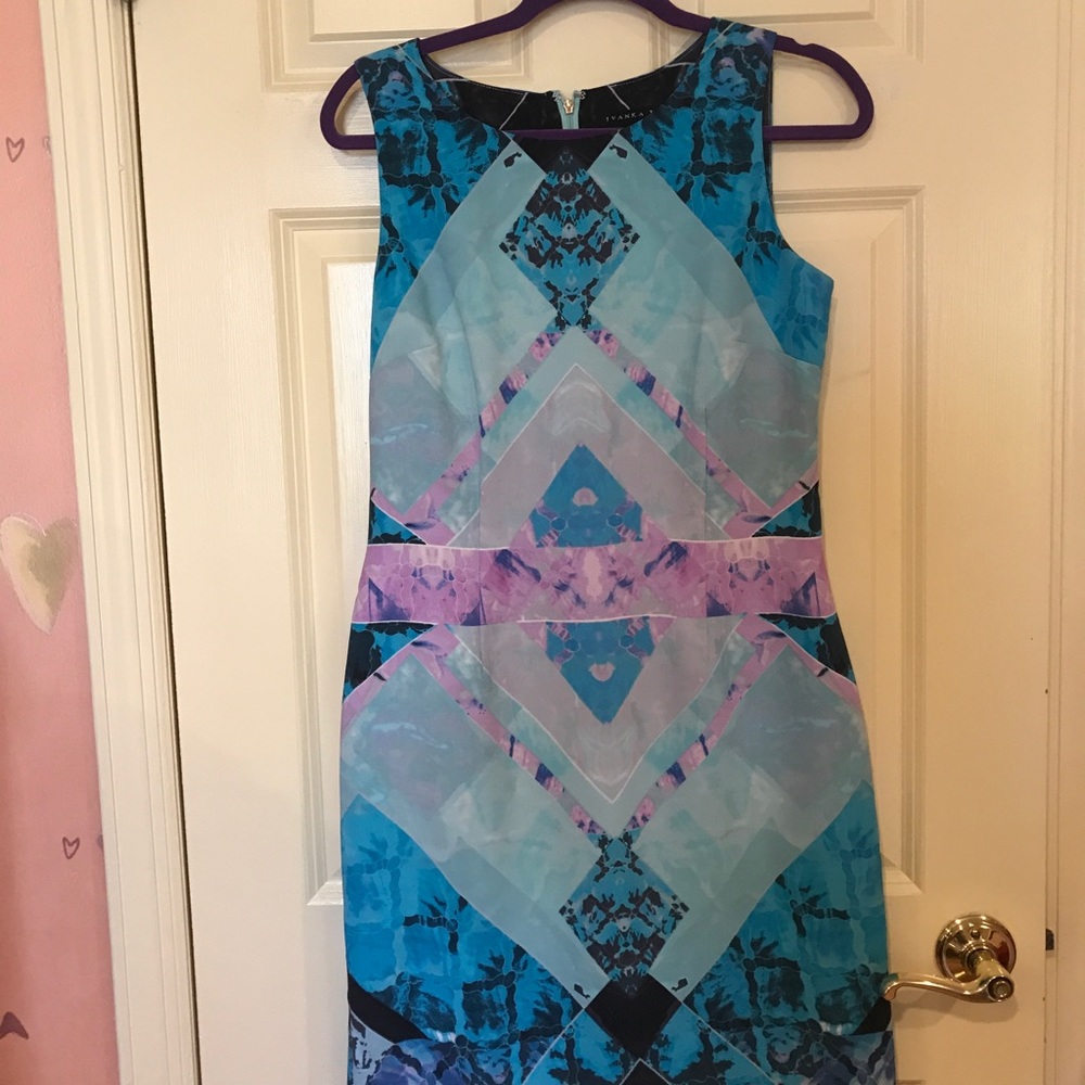Ivanka Trump Pattern Dress Size 8